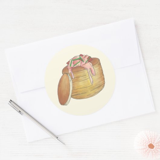 ロブスターニューバーグニューバーグレトロシーフードVol-Au-Vent ラウンドシール (封筒)