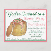 ロブスターニューバーグニューヨークシティシーフードディナー インビテーションポストカード (正面)