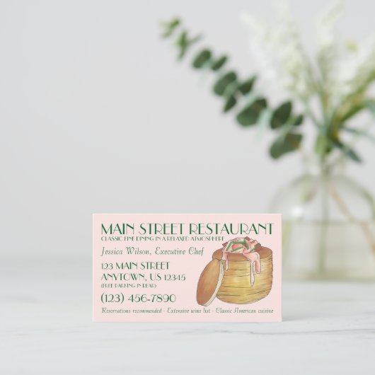 ロブスターニューバーグニューヨークシティシーフードディナー 名刺 (スタンド正面)