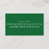 ロブスターニューバーグニューヨークシティシーフードディナー 名刺 (裏面)