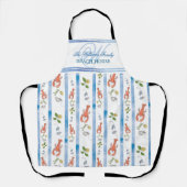 ロブスターネームモノグラム航海のビーチレンタルハウス エプロン (正面)