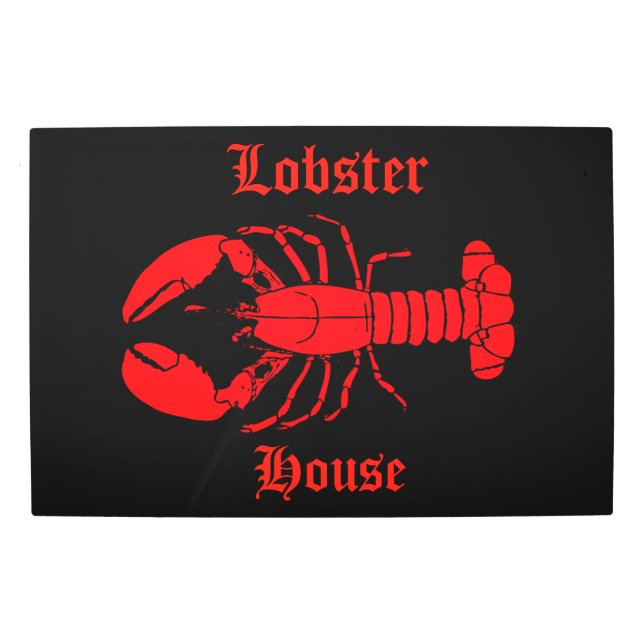 ロブスターハウスメタルウォールアート メタルプリント (正面)