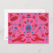 ロブスターパターン ポストカード (正面/裏面)