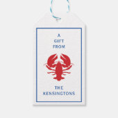ロブスターパーソナライズされたギフトラベル ギフトタグ (正面)