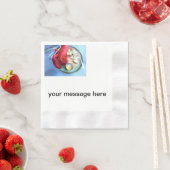 ロブスターパーソナライズされたナプキン 縁ありカクテルナプキン (インサイチュ)