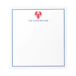 ロブスターパーソナライズされたメモ帳 ノートパッド