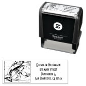 ロブスターパーソナライズされた付き海 セルフインキングスタンプ (インサイチュ)