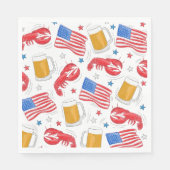 ロブスタービアフラッグスター紙プレート スタンダードランチョンナプキン (正面)