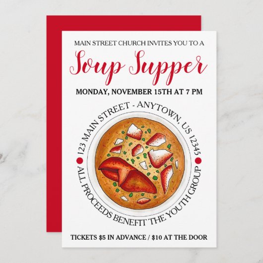 ロブスタービスクスープメインME食品フェスティバルシーフード 招待状 (正面/裏面)