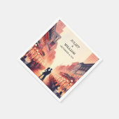 ロブスタービーチ海サマーニューオーリンズ結婚ズ スタンダードカクテルナプキン (角)