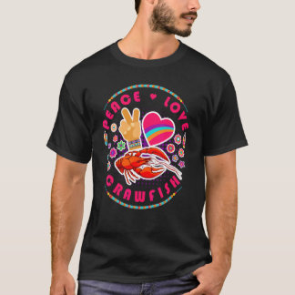ロブスターピースラブクロウフィッシュ貝動物カニ Tシャツ