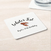 ロブスターフェスト スクエアペーパーコースター (アングル)