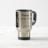 ロブスターブイ・オン・ピンク・ラティス – Martha's Vinyard トラベルマグ (正面右)