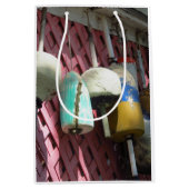 ロブスターブイ・オン・ピンク・ラティス – Martha's Vinyard ミディアムペーパーバッグ (正面)