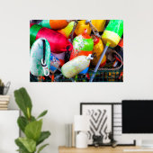 ロブスターブイatバスハーバー ポスター (ホームオフィス)