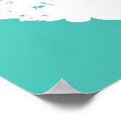 ロブスタープリントルッ動揺してクティール(緑がかった色)ブルーシーフード ポスター (角)