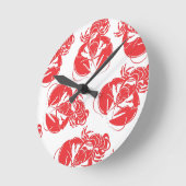 ロブスタープリント ラウンド壁時計 (傾斜)
