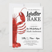 ロブスターベイクテーマ30th誕生日お祝い 招待状 (正面)