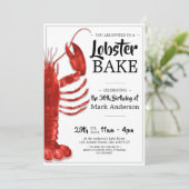 ロブスターベイクテーマ30th誕生日お祝い 招待状 (スタンド正面)