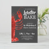 ロブスターベイクテーマ30th誕生日お祝い 招待状 (スタンド正面)