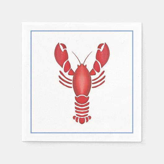ロブスターベイクロブスターフェストシーサイドコースタルキッチン スタンダードカクテルナプキン (正面)