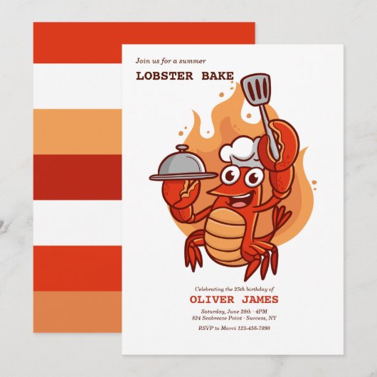 ロブスターベイク 招待状 (正面/裏面)