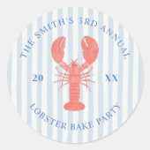 ロブスターベーク航海のステッカー ラウンドシール (正面)