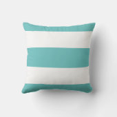 ロブスターホワイトオンティール(緑がかった色)ブルー枕 クッション (裏面)