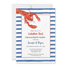 ロブスターボイルカップル婚約パーティ招待