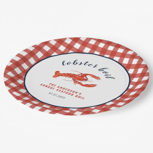ロブスターボイルサマーファミリー懇親会 ペーパープレート (アングル)