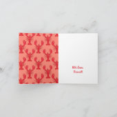 ロブスターボイルバースデーパーティーかわいい子供たち カード (内部)