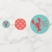 ロブスターボイルバースデーパーティーかわいい子供たち コンフェッティ (裏面)