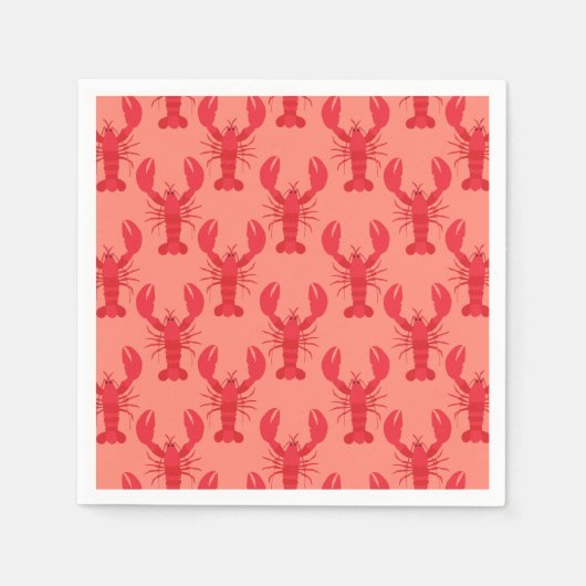 ロブスターボイルバースデーパーティーかわいい子供たち スタンダードカクテルナプキン (正面)