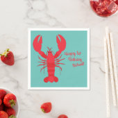 ロブスターボイルバースデーパーティーかわいい子供たち スタンダードカクテルナプキン (インサイチュ)