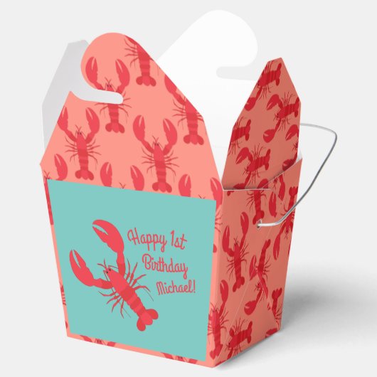 ロブスターボイルバースデーパーティーかわいい子供たち フェイバーボックス (オープン)
