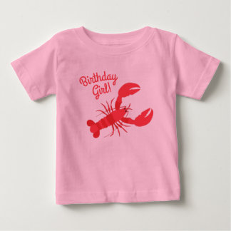 ロブスターボイルバースデーパーティーかわいい子供たち ベビーTシャツ
