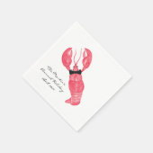 ロブスターボウタイ紙プレート スタンダードカクテルナプキン (角)