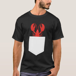 ロブスターポケットシーフードクロウフィッシュロブスター Tシャツ