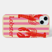 ロブスターポップ・アートのはっきりした甲殻類のキャンディストライプー Case-Mate iPhoneケース (裏面 (横))