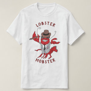 ロブスターマフィア🦞面白いキャラクターギャングスター Tシャツ