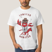 ロブスターマフィア🦞面白いキャラクターギャングスター Tシャツ (正面)