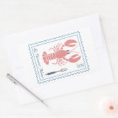 ロブスターメインニューイングランド航海の海シーフード 長方形シール (封筒)