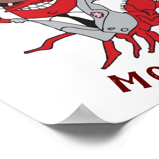 ロブスターモブおもしろいスター🦞ギャング素晴らしギフト ポスター (角)