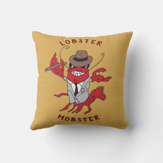 ロブスターモブ🦞漫画おもしろいギャング クッション (裏面)