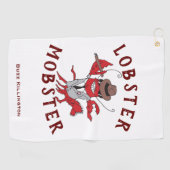 ロブスターモブ🦞漫画おもしろいギャング ゴルフタオル (横)