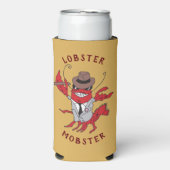 ロブスターモブ🦞漫画おもしろいギャング スリム缶クーラー (Seltzer正面)