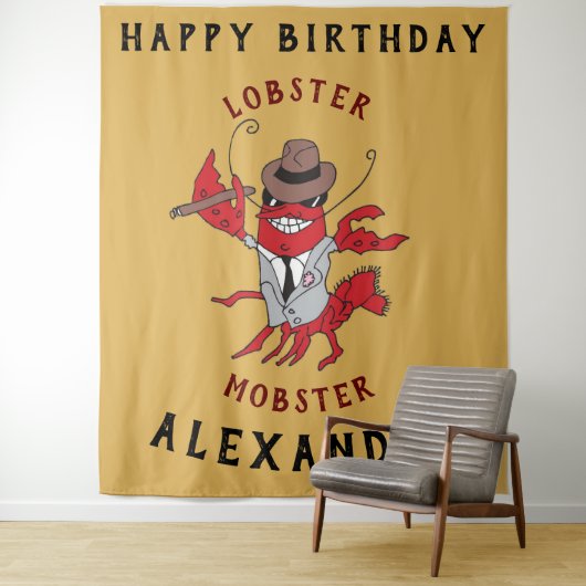 ロブスターモブ🦞漫画おもしろいギャング タペストリー (インサイチュ)