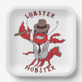 ロブスターモブ🦞漫画おもしろいギャング ペーパープレート (正面)