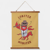 ロブスターモブ🦞漫画おもしろいギャング 吊り下げ型タペストリー (正面)