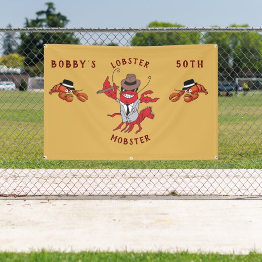 ロブスターモブ🦞漫画おもしろいギャング 横断幕 (インサイチュ)